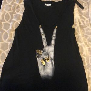 Lauren Moshi Peace sign tank top